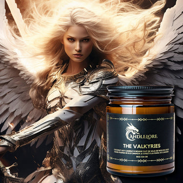 candle next to a valkerie